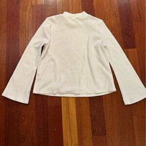 Old Navy Cream Ribbed Mock Neck Sweater
